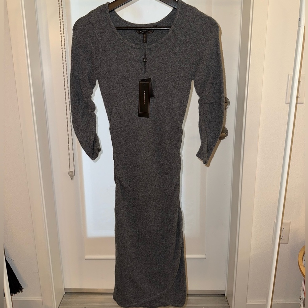 BCBGMaxAzria Charcoal Long Sleeve Dress